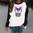 thumbnail image 1 of Wpawbk Chandail en Molleton Imprimé Halloween pour Femmes Col Rond Manches Longues Surdimensionné Doux Confortable Élégant, pour Femmes, Automne Printemps Hiver, Décontracté Rendez-Vous Fête Travail Maison Vacances, Mode Attrayante, 1 of 5