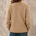 thumbnail image 4 of Cardigan for Women Button up Open Front Cardigan Fall Knit Sweaters Long Sleeve Plus Size Tops Fashion Clothing, 4 of 6