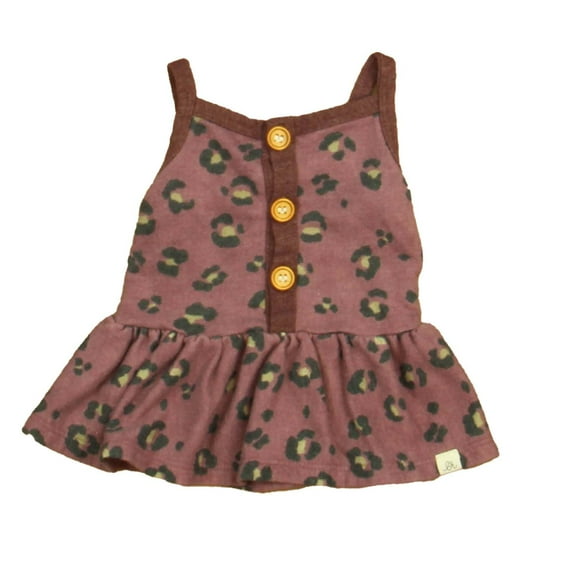 Pre-owned: Lulu & Roo Girls Mauve Leopard Tank Top size: 12-18 Months (Good)