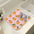 thumbnail image 4 of Yayeee Dish Drying Mat for Kitchen Counter 18" x 24" Microfiber Super Absorbent Coffee Decorative Pad, Cute Oranges, 4 of 9