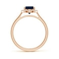 thumbnail image 2 of ANGARA Natural Pear-Shaped 1.52 ct Blue Sapphire Halo Engagement Ring in 14K Rose Gold for Women (Size-9x6mm) | September Birthstone, Anniversary, Jewelry Gift for Women | Natural Blue Sapphire Ring, 2 of 9