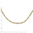 thumbnail image 4 of Auriga 14K Two-tone Polished Fancy Beaded Station Necklace for Women 18", 4 of 6