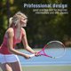 thumbnail image 3 of Raqueta de tenis de una sola cuerda duradera para entrenamiento y práctica de niños (rosa roja), 3 of 9