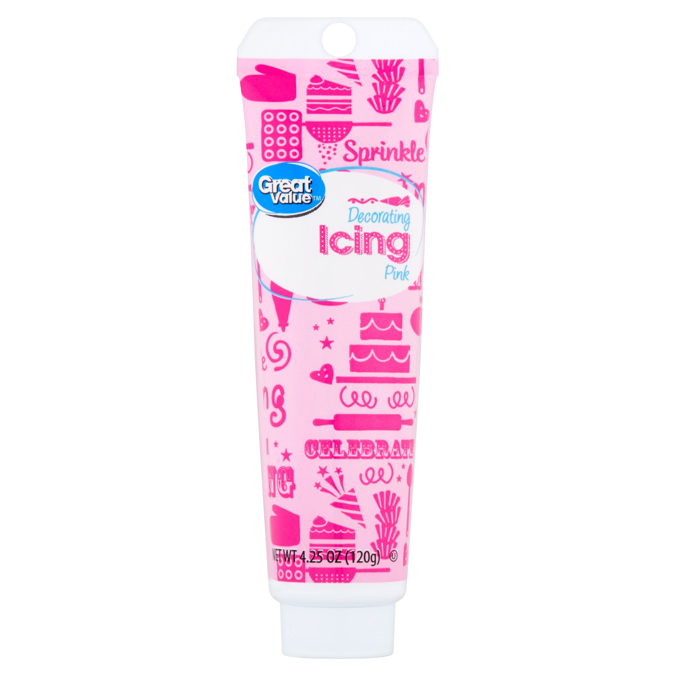 Great Value Pink Decorating Icing, 4.25 oz
