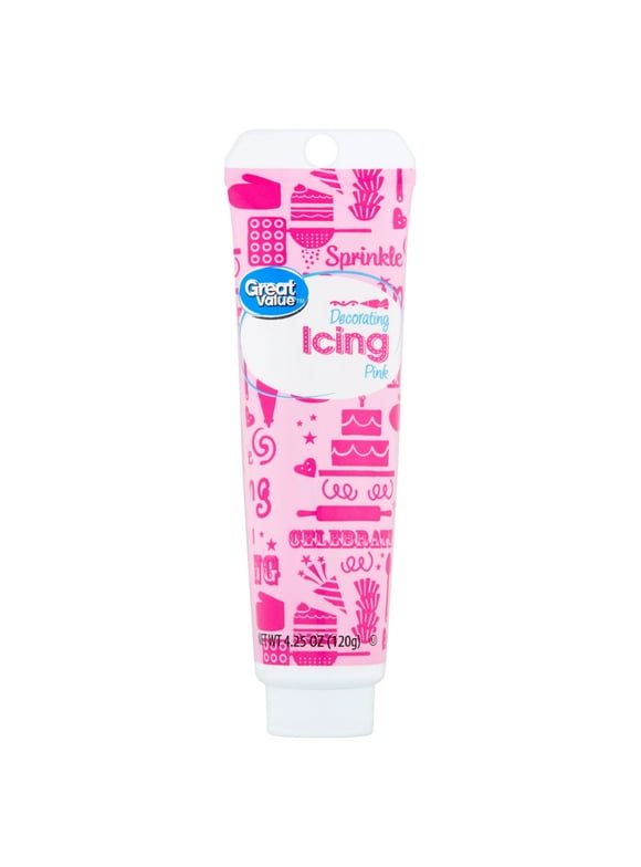 (3 pack) Great Value Pink Decorating Icing, 4.25 Ounces