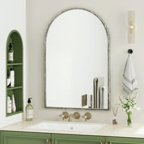 Arched Mirror Wall Mirror for Bathroom Vanity Mirror or Wall Decor Arch Mirror for Livingroom Bedroom Entryway Silver