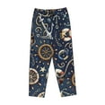 thumbnail image 4 of Naloa Nautical Print Women’s Ultra-Soft Comfy Pajama Lounge Pants with Pockets & Drawstring, 4 of 8