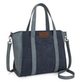 thumbnail image 3 of Wrangler Color Block Tote Bag for Women - Stylish Large Shoulder Purse and Handbag, Navy, 3 of 7