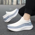 thumbnail image 3 of Men's Slip‑On Sock Style Running Sneakers, Stretch Knit Upper Athletic Shoes with Curved Thick Midsole for Daily Sports and Walking, 3 of 7