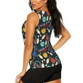 thumbnail image 3 of Fotbe Bowling Ball Blusas Sin Mangas para Mujer – Estilo Casual, Corte Suelto, Slim-Fit, Cuello Redondo Deportivo, Tops de Verano para Gimnasio y Yoga-X-Large, 3 of 7
