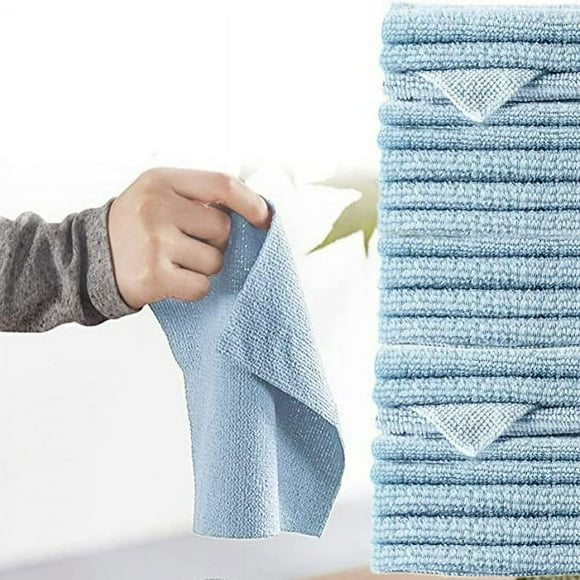 EIGTHTAIL Wash Cloths 20 Pcs Washcloths High-Quality Face and Body Cloth Towels for Bathroom Hand Kitchen Cleaning 9x9 In Wash Cloths for Your Face Sky Blue