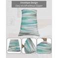 thumbnail image 7 of Turquoise Gray Pillow Covers Queen Size 2 Pack, Farmhouse Abstract Gradient Aesthetic Soft Bed Throw Pillowcases Breathable Cooling Long Lumbar Body Pillow Sham Cover for Bed Sofa 20''x30'', 7 of 7