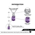thumbnail image 7 of Oval Pendant Necklace for Women Purple Cz Sterling Silver Ginger Lyne Collection, 7 of 7