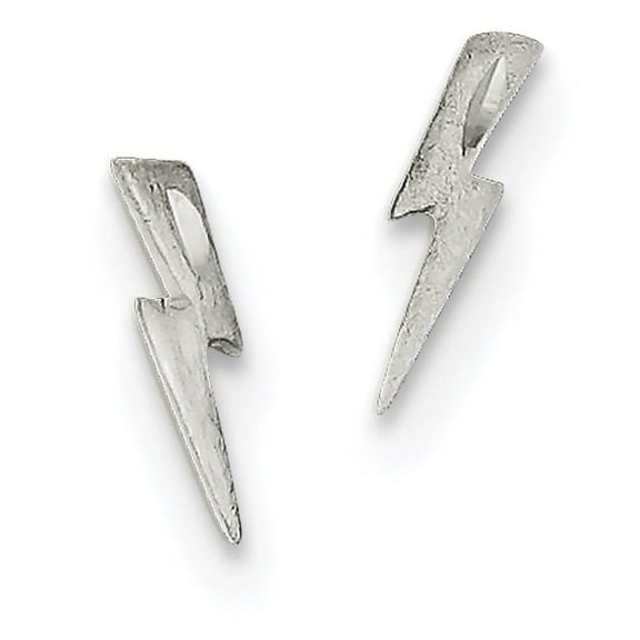 Primal Silver Sterling Silver Lightning Bolt Post Earrings