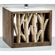 Modern Home Nautical Driftwood Wood Box Table Lamp - Medium