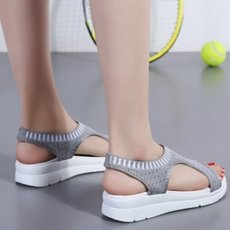 

Vedolay Womens Wedge Sandals Women s Comfy Sandals Breathable Summer Orthopedic Open Toe Sandals Light Blue 9
