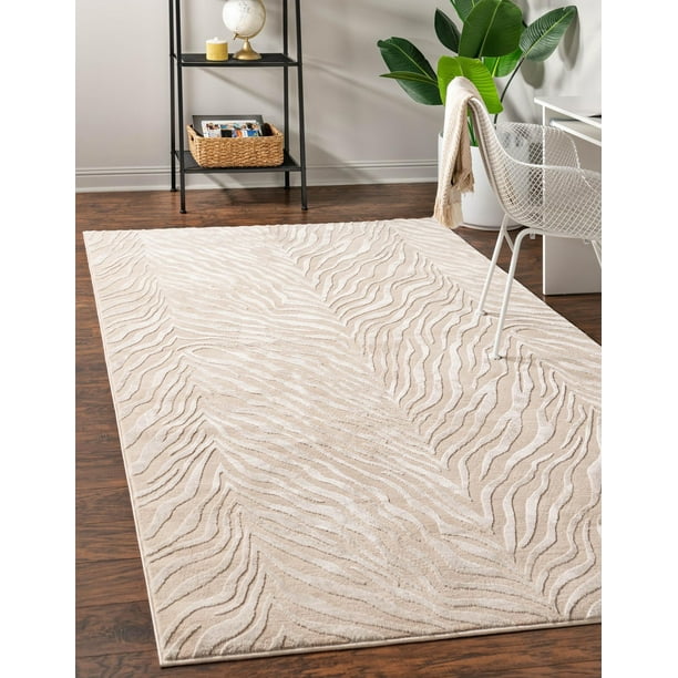 Unique Loom Meghan Finsbury Rug Ivory Beige 3' 3