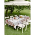 thumbnail image 4 of Outdoor Tablecloth with Umbrella Hole for Patio/Picnic/Party/Camping, Orange Coastal Waterproof Table Cloth Rectangle Table Cover Washable, Beach Nautical Coral Starfish Vintage (52"x 70"), 4 of 9