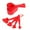 Red, variant on Heart Shaped Measuring Cups Set 8 Piece Kitchen Tools Measuring Tools
