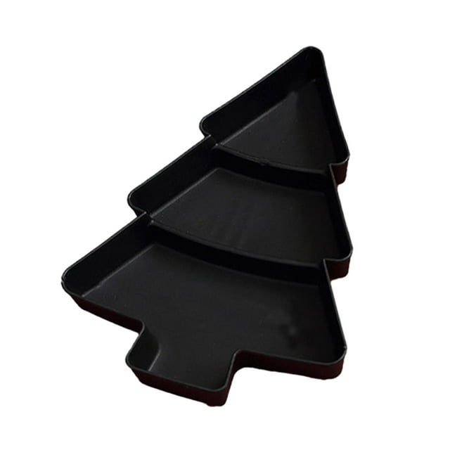 Bandeja para árbol de Navidad Macarena Bandeja para servir nueces y dulces Negro
