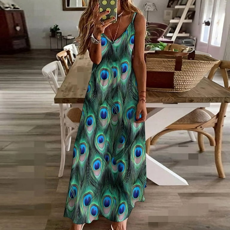 Peacock maxi dress best sale