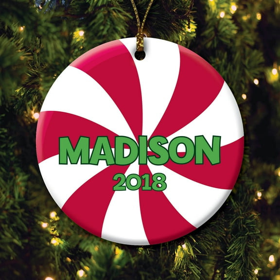 Personalized Christmas Ornament - Peppermint Candy