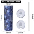 thumbnail image 3 of Pioneer Flower Floral Print Pattern 20oz Skinny Tumbler with Straw & Lid, Double Wall Vacuum Insulated Cup, Leak-Proof, Cup Holder Friendly, Hot 6H Cold 12H, 3 of 6