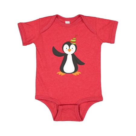 

Inktastic Cute Penguin Penguin With Party Hat Gift Baby Boy or Baby Girl Bodysuit