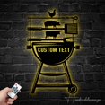 thumbnail image 3 of Handmadetneonsign Personalized BBQ Griller Metal Wall Art LED Light - Custom Backyard Grill Sign, 3 of 5