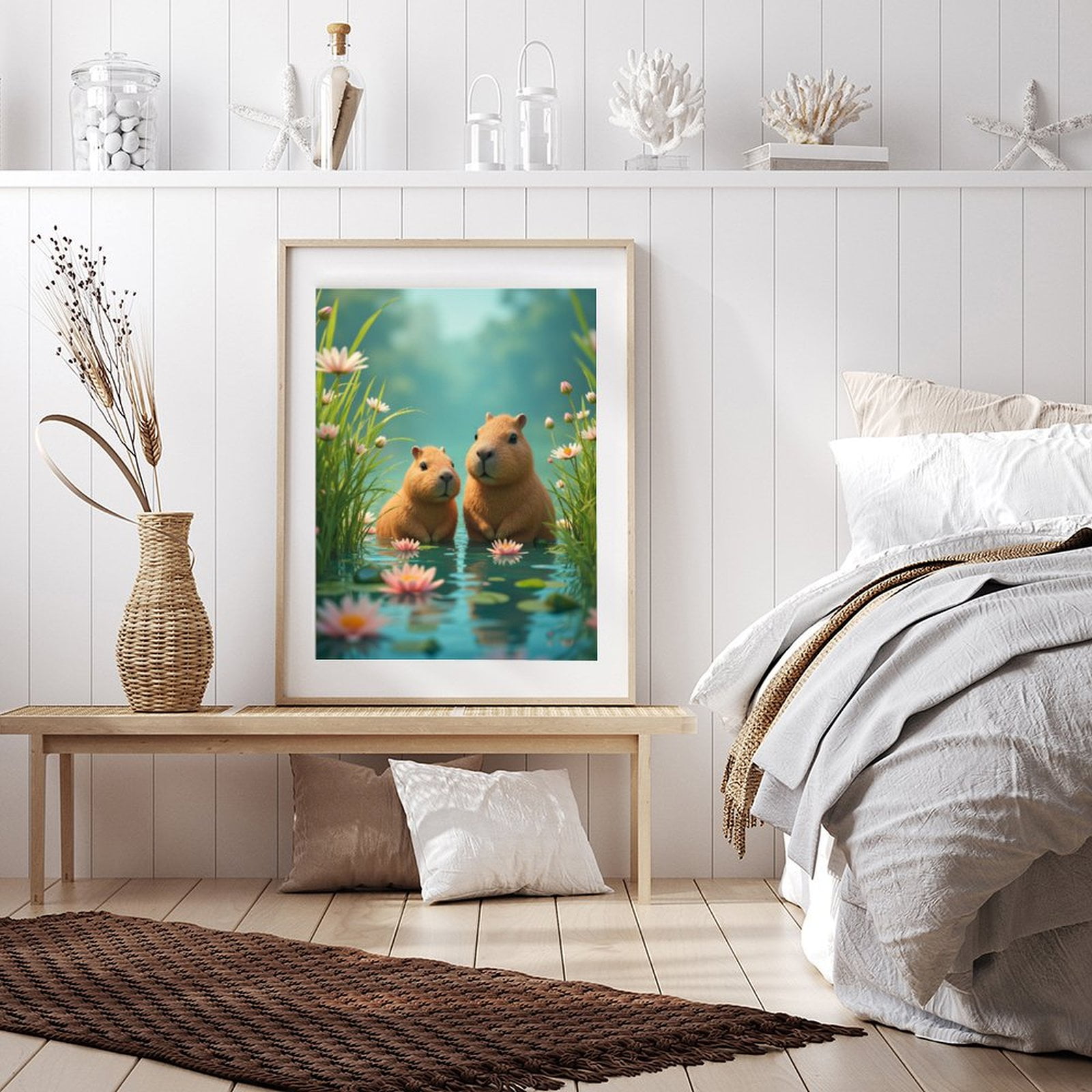 Diamond Art Kits for Adults - 5d Capybara Duo In Tranquil Waters Diamond Painting for Adults, Diamond Art for Adults Beginners, Diamond Painting Kits for Adults for Home Wall Decor