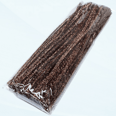 Craft Pipe Cleaners - Brown Sparkle - Pack of 100