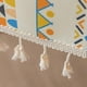 thumbnail image 2 of Xiao Hua Mantel de lino y algodón negro de 1 pieza, tela sin lavar, mantel rectangular con borlas de estilo étnico, mantel para casa de familia, impermeable y resistente al aceite 200*140cm, 2 of 4