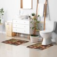 thumbnail image 7 of 2 Piece Bath Mat Set with U-Shaped Toilet Mat and Rectangle Bath Rugs Non Slip Machine Washable Bathroom Mats Christmas Tree and Pile Of Gifts, 7 of 7