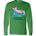 thumbnail image 3 of Inktastic Relaxolotl- Cute Axolotl on Summer Vacation Long Sleeve T-Shirt, 3 of 5