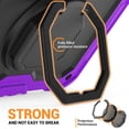 thumbnail image 6 of Case for iPad (A16) 11th Gen 2025/ iPad 10th Gen 10.9 inch 2022, 360 Rotating Stand Handle Shoulder Strap Heavy Duty Shockproof Cover, Purple, 6 of 7
