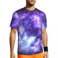 thumbnail image 2 of T Shirt For Men Galaxy Sky Design T-Shirt Space Stars Planets Harajuku Gym Short Sleeve Quick Dry Ts, 2 of 7