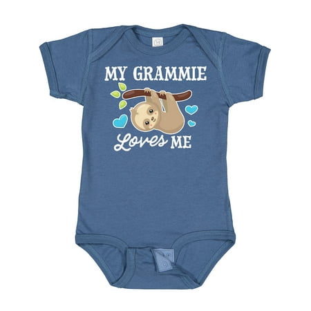 

Inktastic My Grammie Loves Me with Sloth and Hearts Gift Baby Boy or Baby Girl Bodysuit
