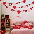 thumbnail image 6 of DAMAI 3 String 8.2 Feet Felt Valentines Day Garland, Heart Shape Galentines Day Decorations for Mantle, Wall, Party Valentines Decorations, Pink Red Claret Heart Garlands for Valentines Day Decor, 6 of 8