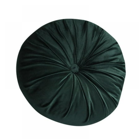 

Home 15 Round Throw Pillow - Handcrafted Pumpkin Velvet Home Decorative Back Pillow Cushion For Chair Couch Sofa Bed