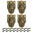 thumbnail image 1 of Uxcell 4Pack Duck-Billed Toggle Hasp Latch, Metal Box Toggle Latch Chest Latch with Mounting Screws, Bronze, 1 of 6