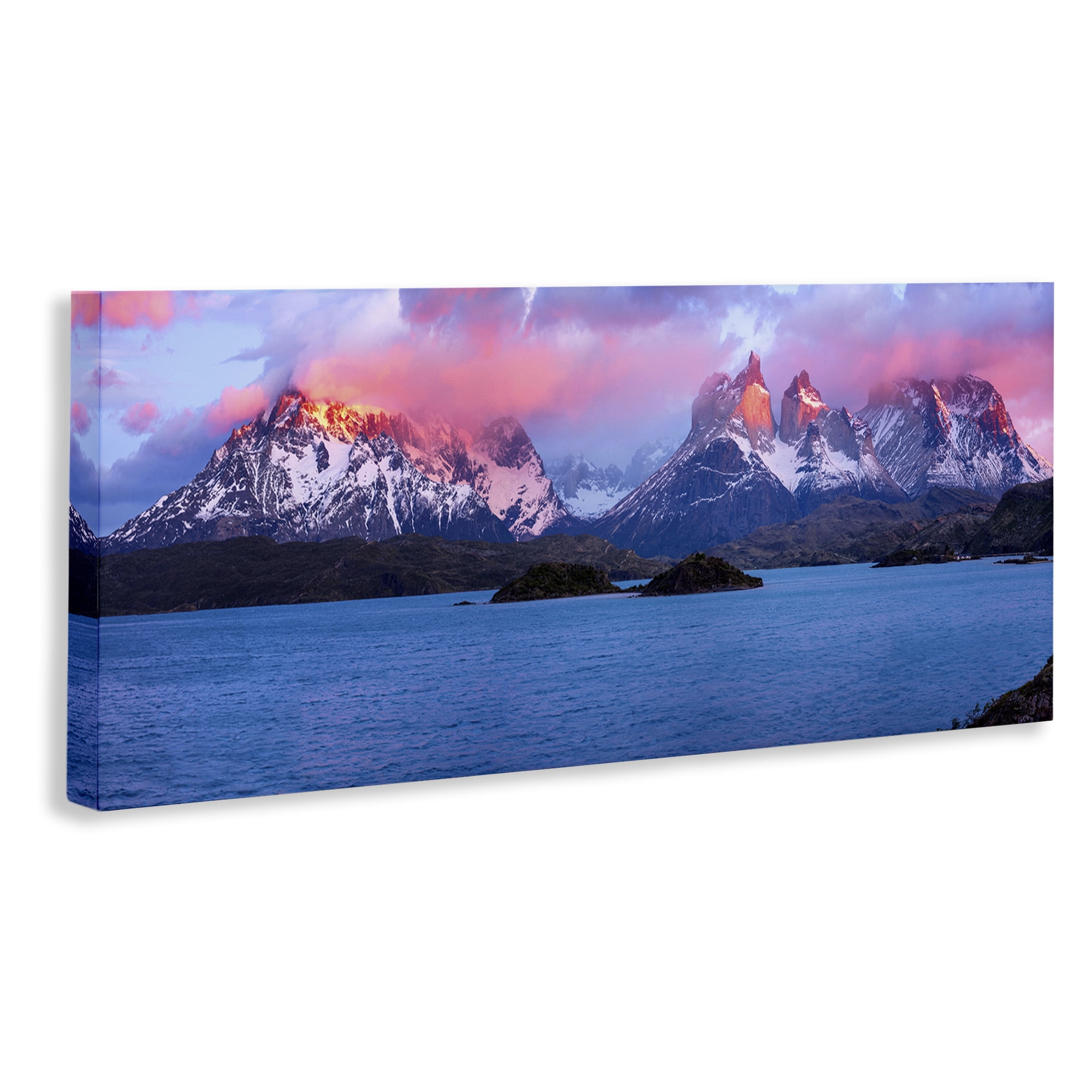Stupell Industries Sunrise over Peaks Landscape & Nature Photography Wrapped Canvas Art Print Wall Art, 40 x 17