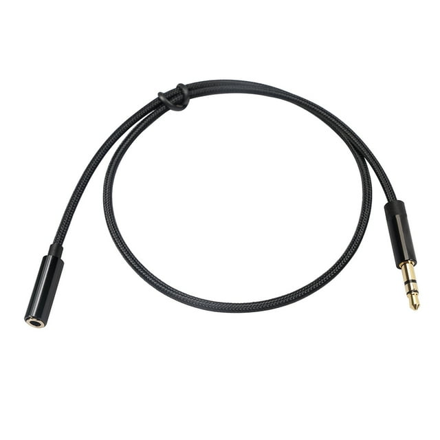 QualitChoice Câble d'Extension Audio Portable pour Ordinateur Portable Lecteur MP3 Adaptateur Mâle vers Femelle 3.5mm Accessoires de Conversion Pièces de Rechange 1m 1ensemble