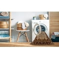 thumbnail image 2 of Ahgly Company Machine Washable Indoor Rectangle Industrial Modern Saddle Brown Area Rugs, 4' x 6', 2 of 7