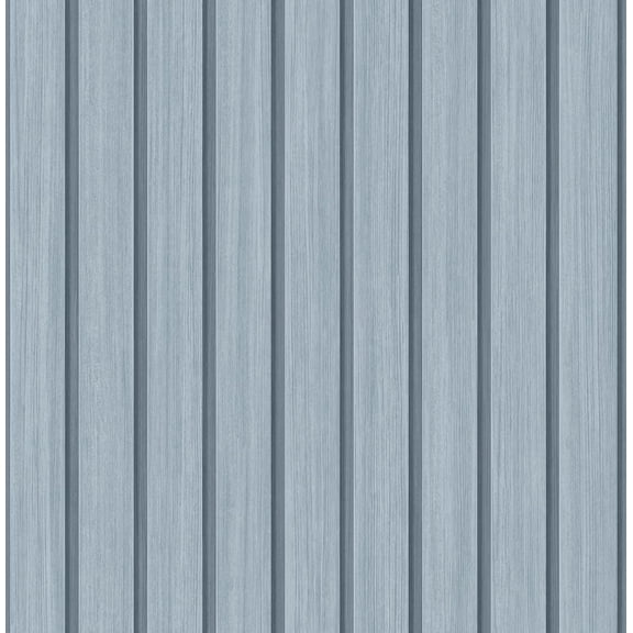 NextWall Stacy Garcia Home Faux Wooden Slats Peel and Stick Wallpaper (Blue Skies)
