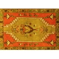 thumbnail image 1 of Ahgly Company Machine Washable Indoor Rectangle Persian Yellow Traditional Area Rugs, 2' x 4', 1 of 4