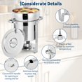 thumbnail image 3 of Yiwa Ensemble Commercial de Réchauds à Soupe en Acier Inoxydable 11 Qt, Réchauffe-Aliments avec Couvercles Cranté et Porte-Carburant, 3 of 7