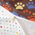thumbnail image 4 of Homewish Vintage Paw Print Duvet Cover Queen,Brown Queen Bedding,Polkadot Reversible,3pcs,1 Duvet Cover and 2 Pillowcases, 4 of 6