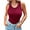 Red, variant on Women's Ribbed Racerback Tank Tops Built-in Padded Bra Sleeveless Fitted Casual Daily Shirts