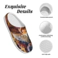 thumbnail image 5 of Lsque Abstract Lion Painting Pattern Womens Comfort Cotton on Scuff With Memory Foam and Anti-skid Sole Slipper-37/38, 5 of 7