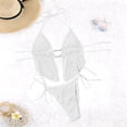 thumbnail image 5 of HUAXUN High Waisted Underwire Bikini Sets V Neck Cross Twist Front High Waisted Bikini Knot Front Bathing Suit 2 Piece Swimsuit Tummy Control Bathing Suit, 5 of 5